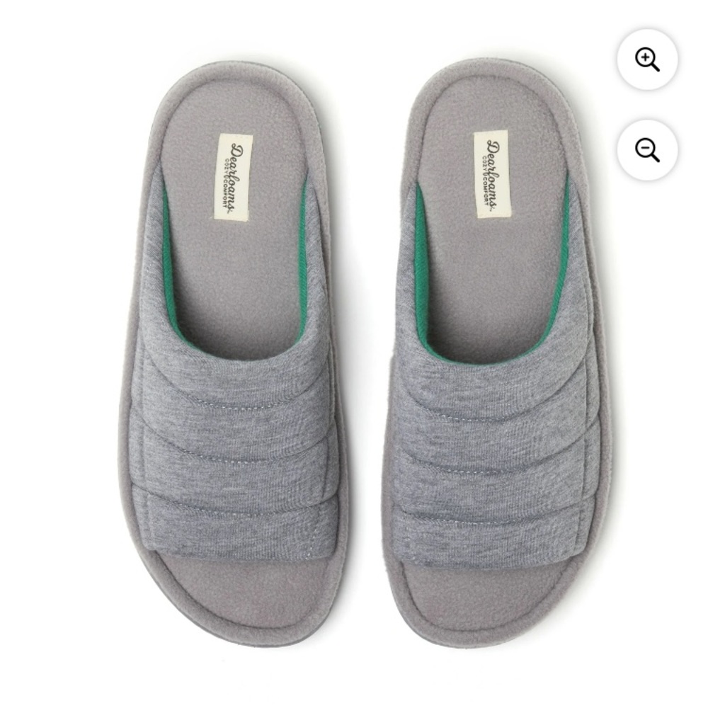 💜Dearfoams Cozy Comfort Men's Gel infused memory foam Slippers Size:XL(13-14)